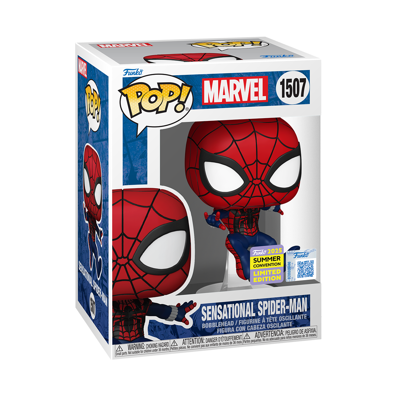 MARVEL - POP FUNKO VINYL FIGURE 1507 SENSATIONAL SPIDER-MAN 9CM FUNSIDE EXCL