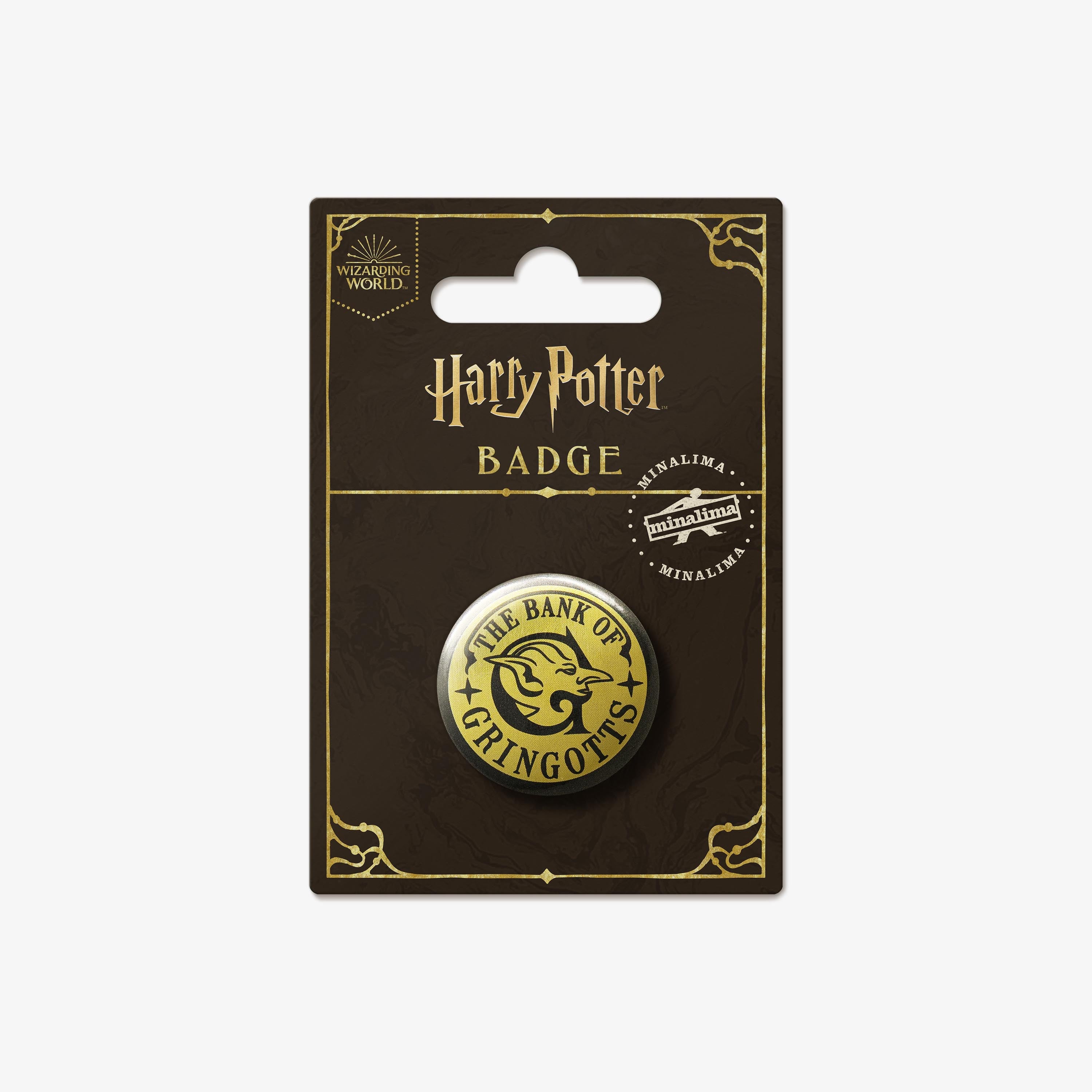 HPBB19 - HARRY POTTER - GRINGOTTS WIZARDING BANK EMBLEM - BADGE