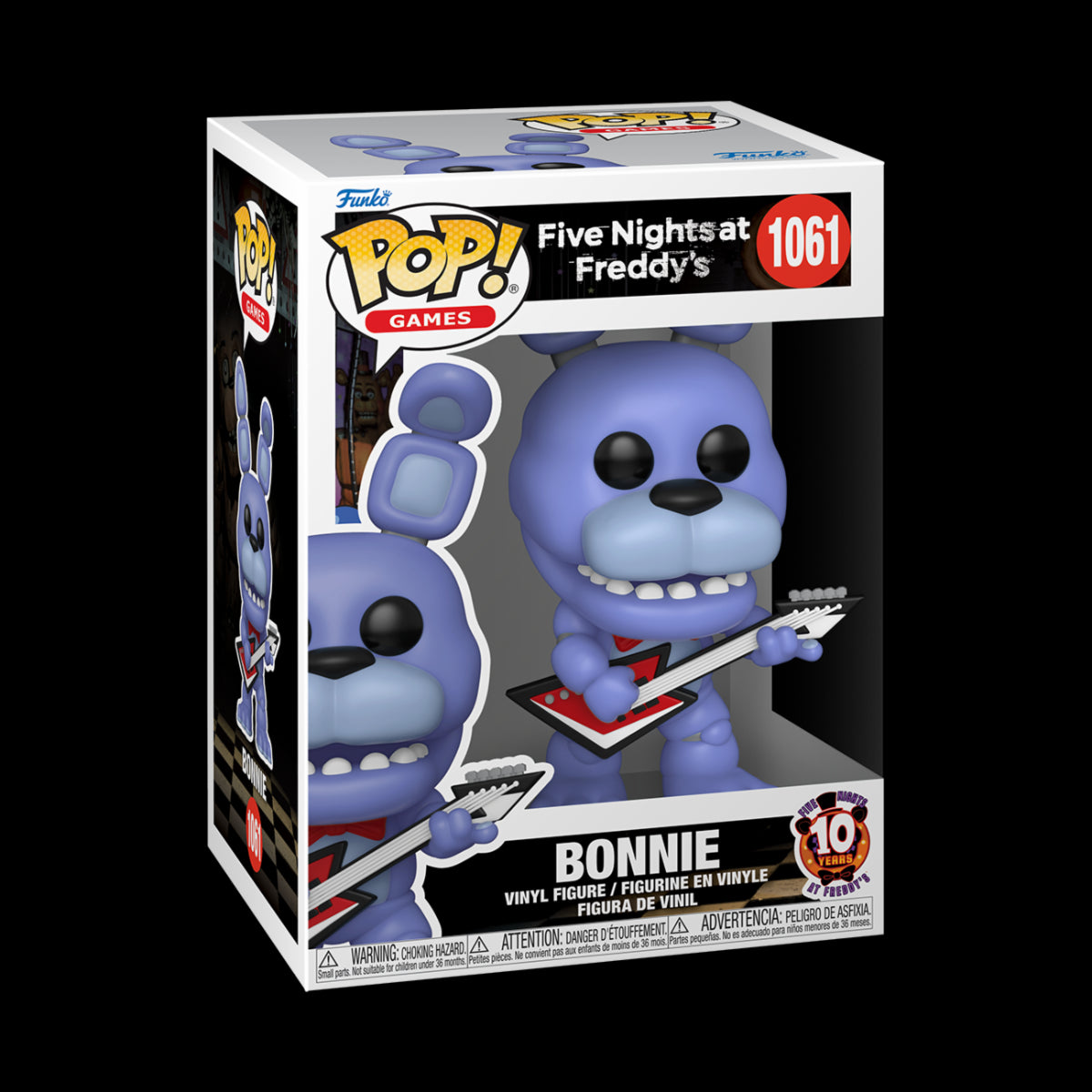 FIVE NIGHTS AT FREDDY'S: 10TH ANNIVERSARY - POP FUNKO VINYL FIGURE 1061 BONNIE 9CM