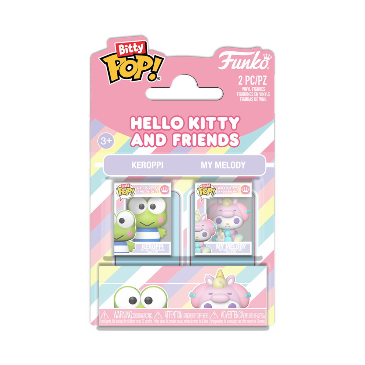 SANRIO - POP FUNKO BITTY 2-PACK VINYL FIGURE - KEROPPI & MY MELODY 2CM