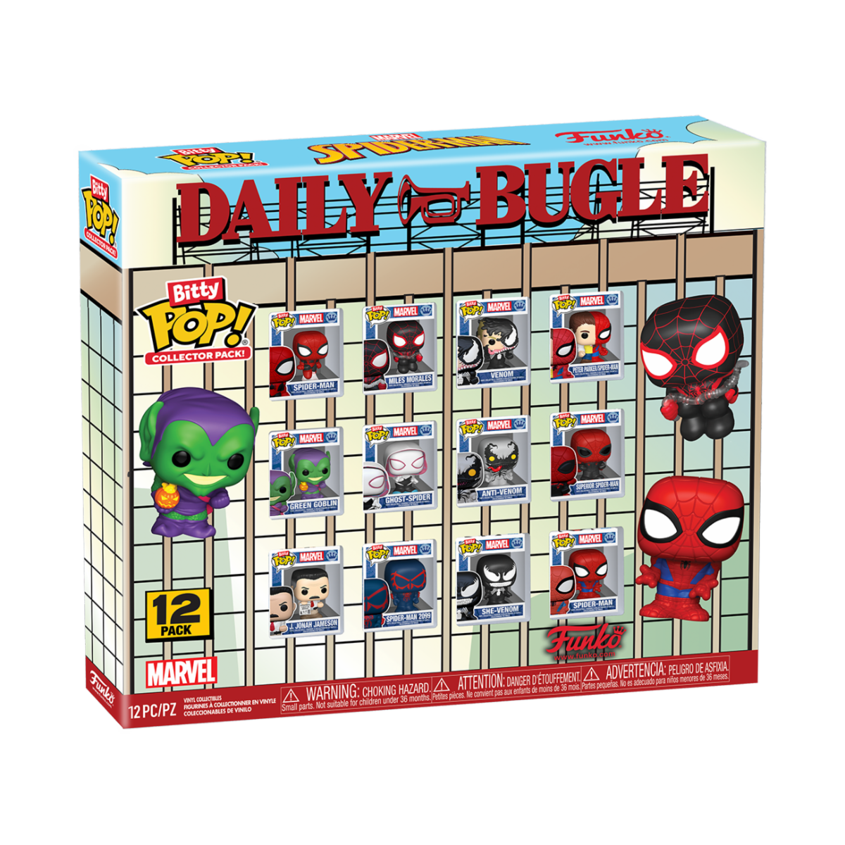 88985 - MARVEL: SPIDER-MAN - POP FUNKO BITTY VINYL FIGURE - MULTIPACK 12PZ