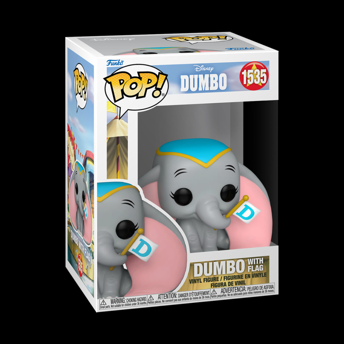 DISNEY: DUMBO - POP FUNKO VINYL FIGURE 1535 DUMBO W/FLAG 9CM