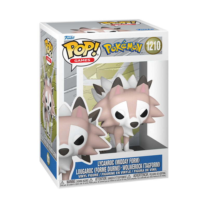 POKEMON S24 - POP FUNKO VINYL FIGURE 1210 LYCANROC (MIDDAY FORM) 9CM