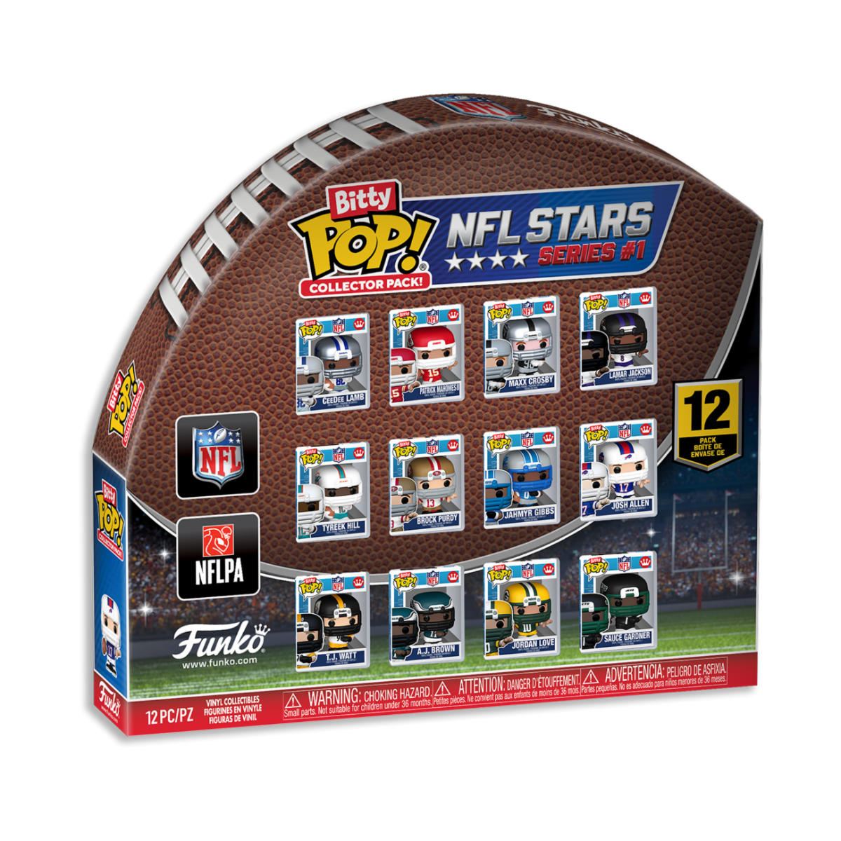 92220 - NFL - POP FUNKO BITTY VINYL FIGURE - NFL CHARACTERS 12PZ