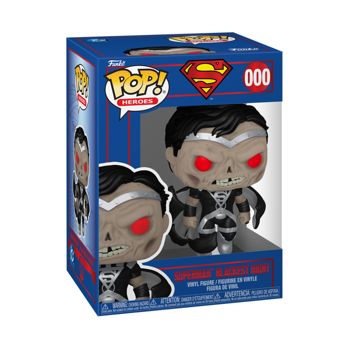 DC COMICS: SHIELD THROUGH THE AGES 000 POP FUNKO VINYL FIGURE - SUPERMAN BLACKEST NIGHT 9CM