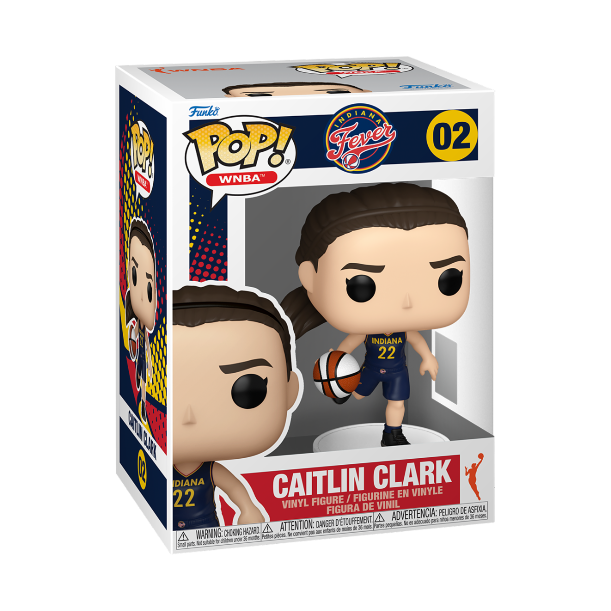 WNBA - POP FUNKO VINYL FIGURE 02 CAITLIN CLARK (INDIANA FEVER) 9CM