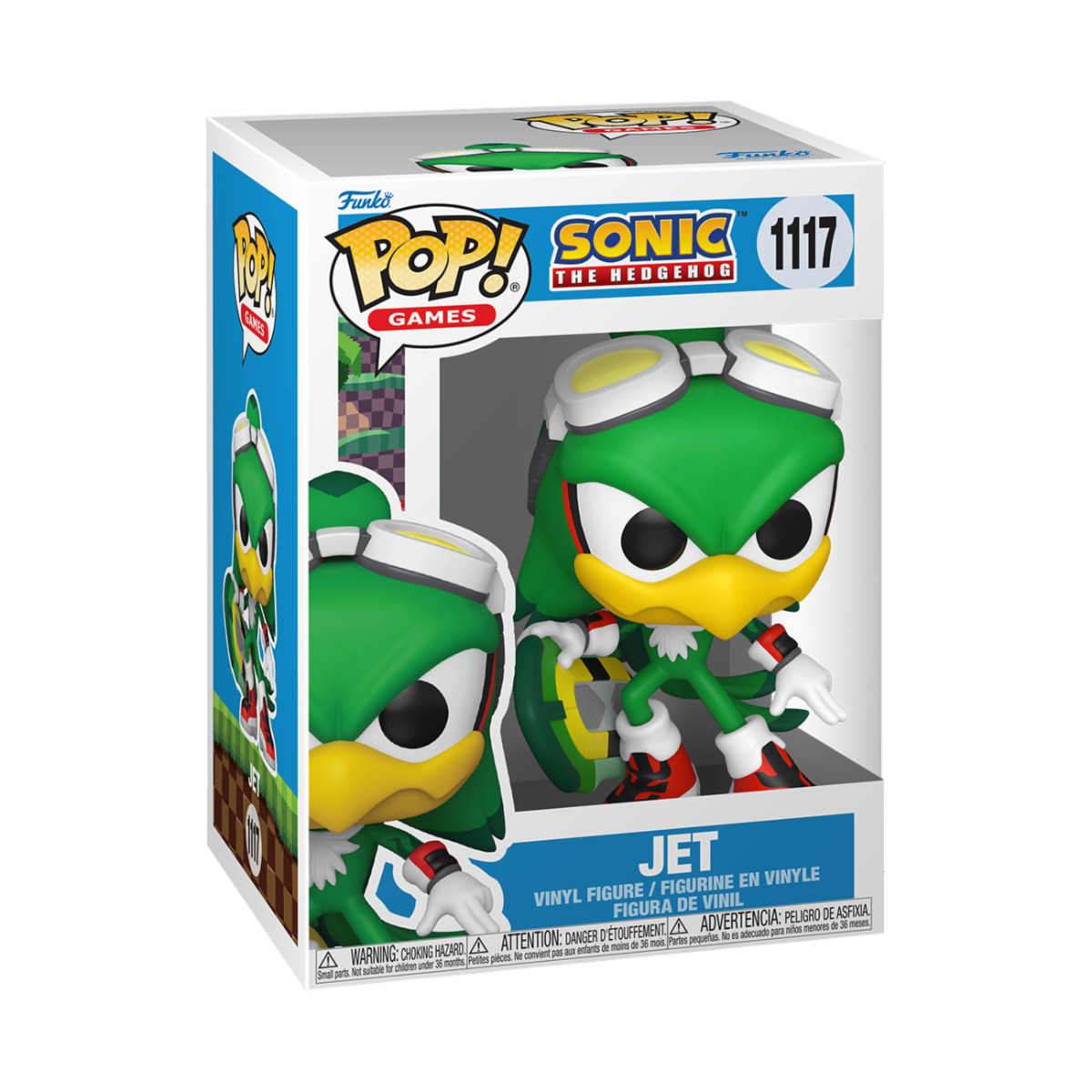 SONIC THE HEDGEHOG - POP FUNKO VINYL FIGURE 1117 JET THE HAWK W/BOARD 9CM