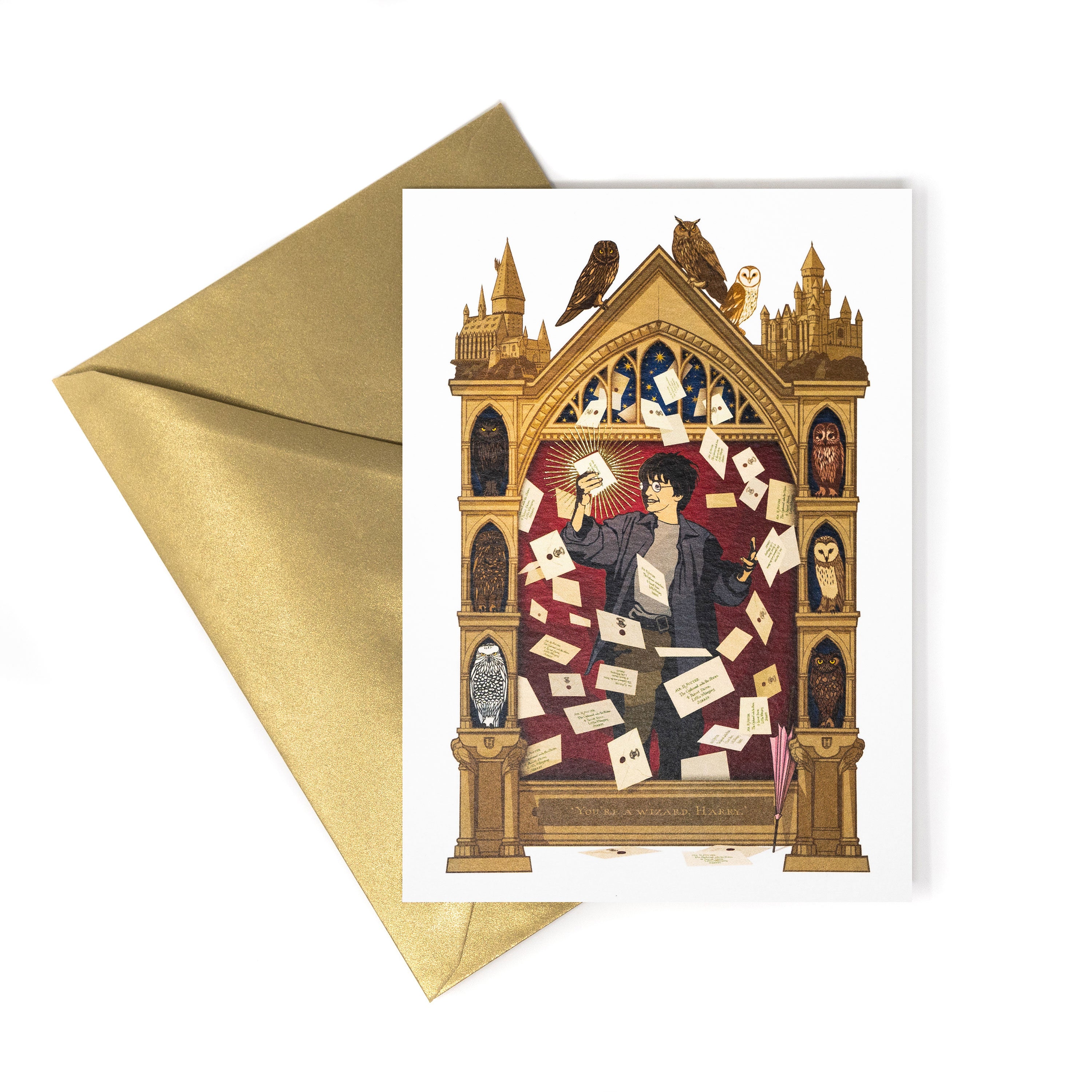 HPCARD55 - HARRY POTTER - MAGICAL MOMENTS: 'YOU'RE A WIZARD, HARRY' - NOTECARD