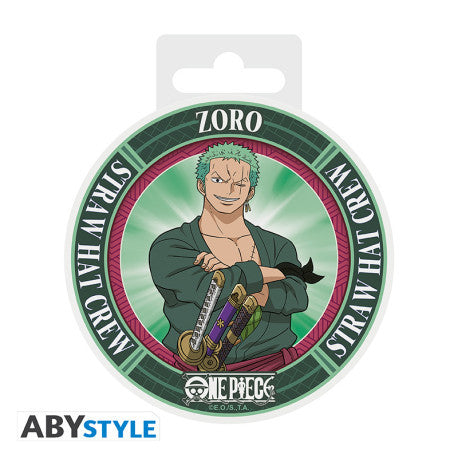 ABYCOS036 - ONE PIECE - SOTTOBICCHIERE IN CERAMICA - RORONOA ZORO