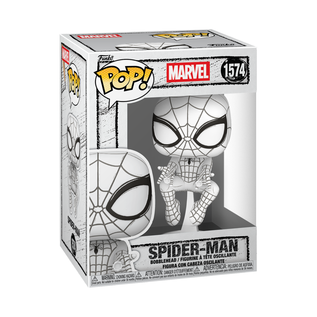 MARVEL - POP FUNKO VINYL FIGURE 1574 SPIDER-MAN (SKETCHED) 9CM