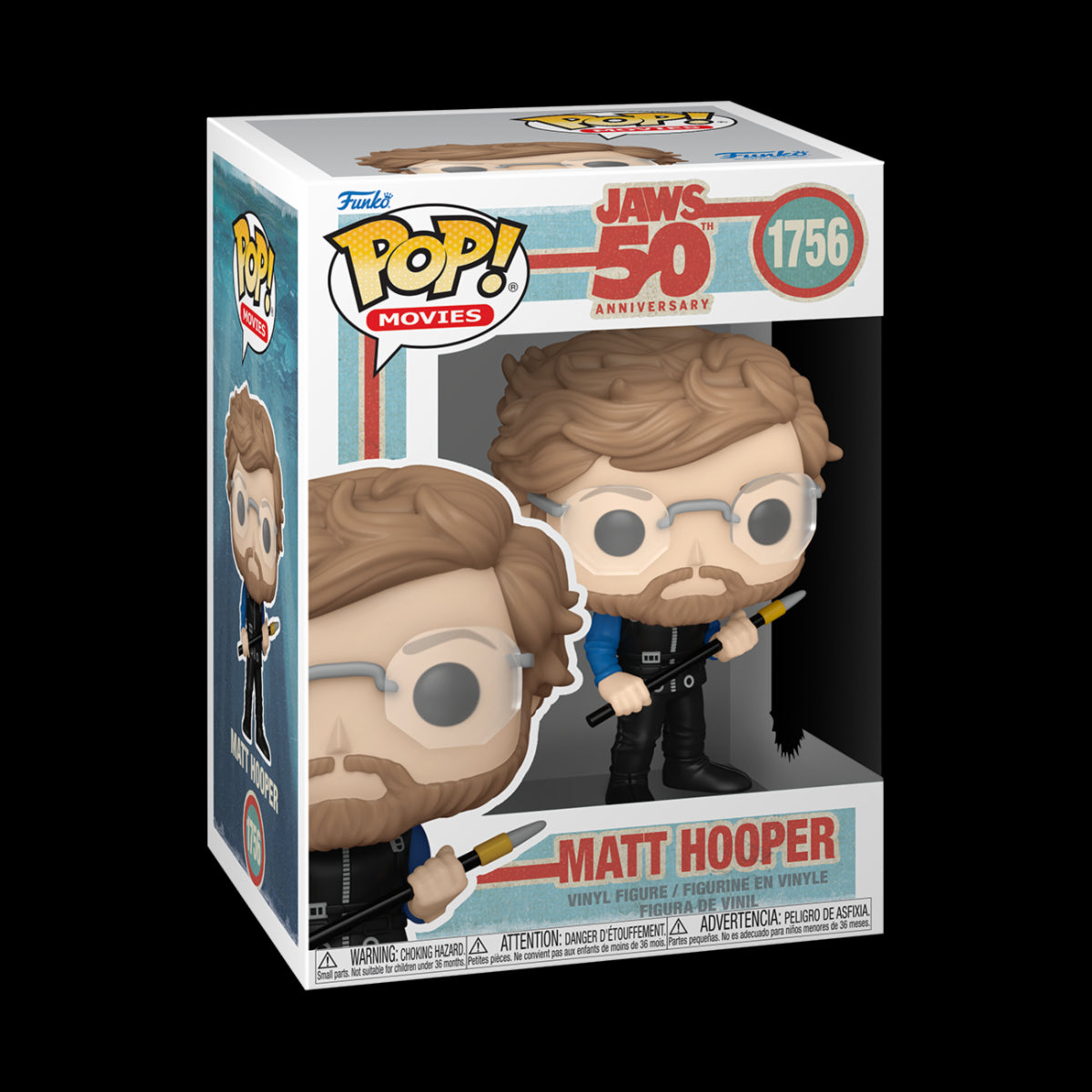 JAWS: 50TH ANNIVERSARY - POP FUNKO VINYL FIGURE 1756 MATT HOOPER 9CM
