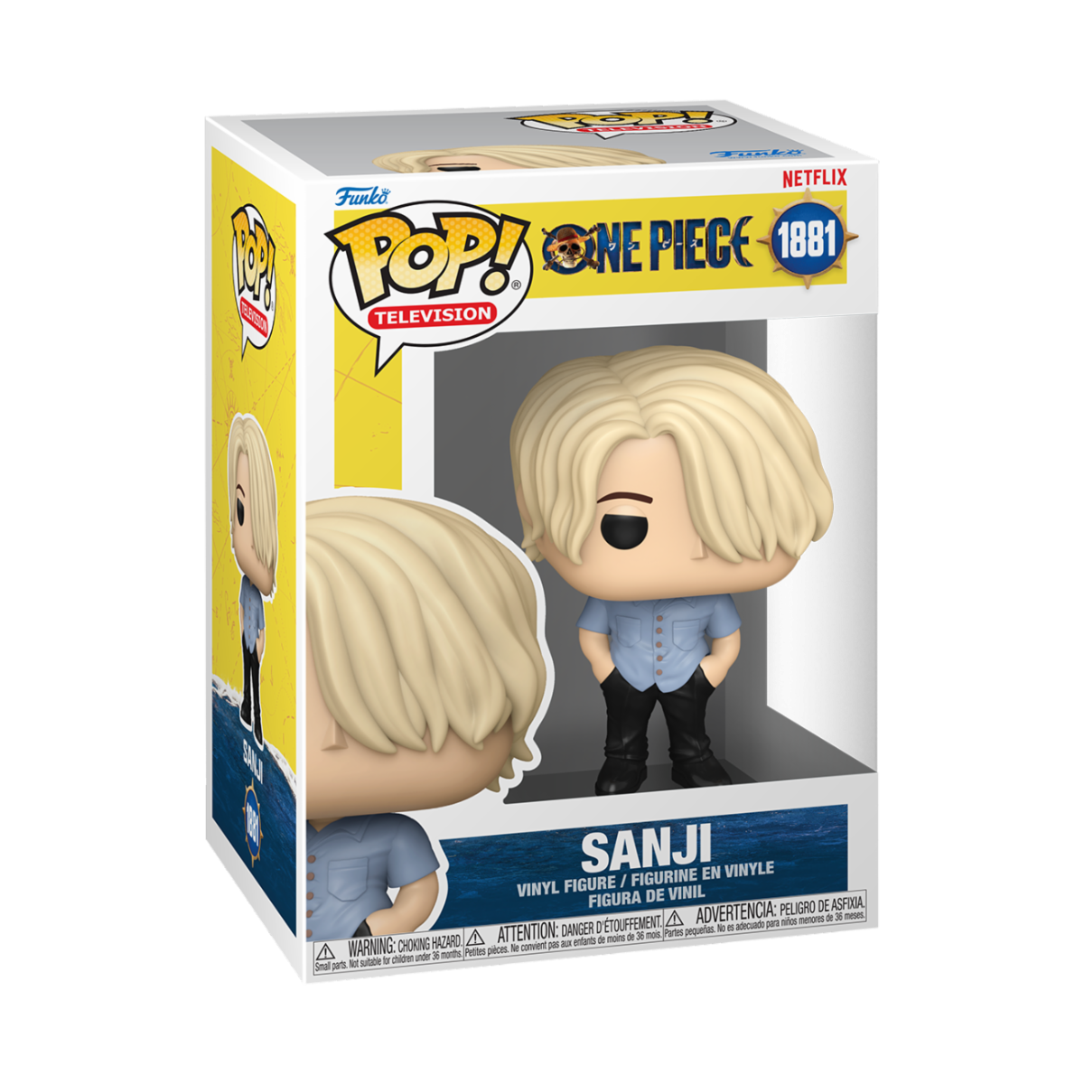 NETFLIX: ONE PIECE (LA) - POP FUNKO VINYL FIGURE 1881 SANJI 9CM