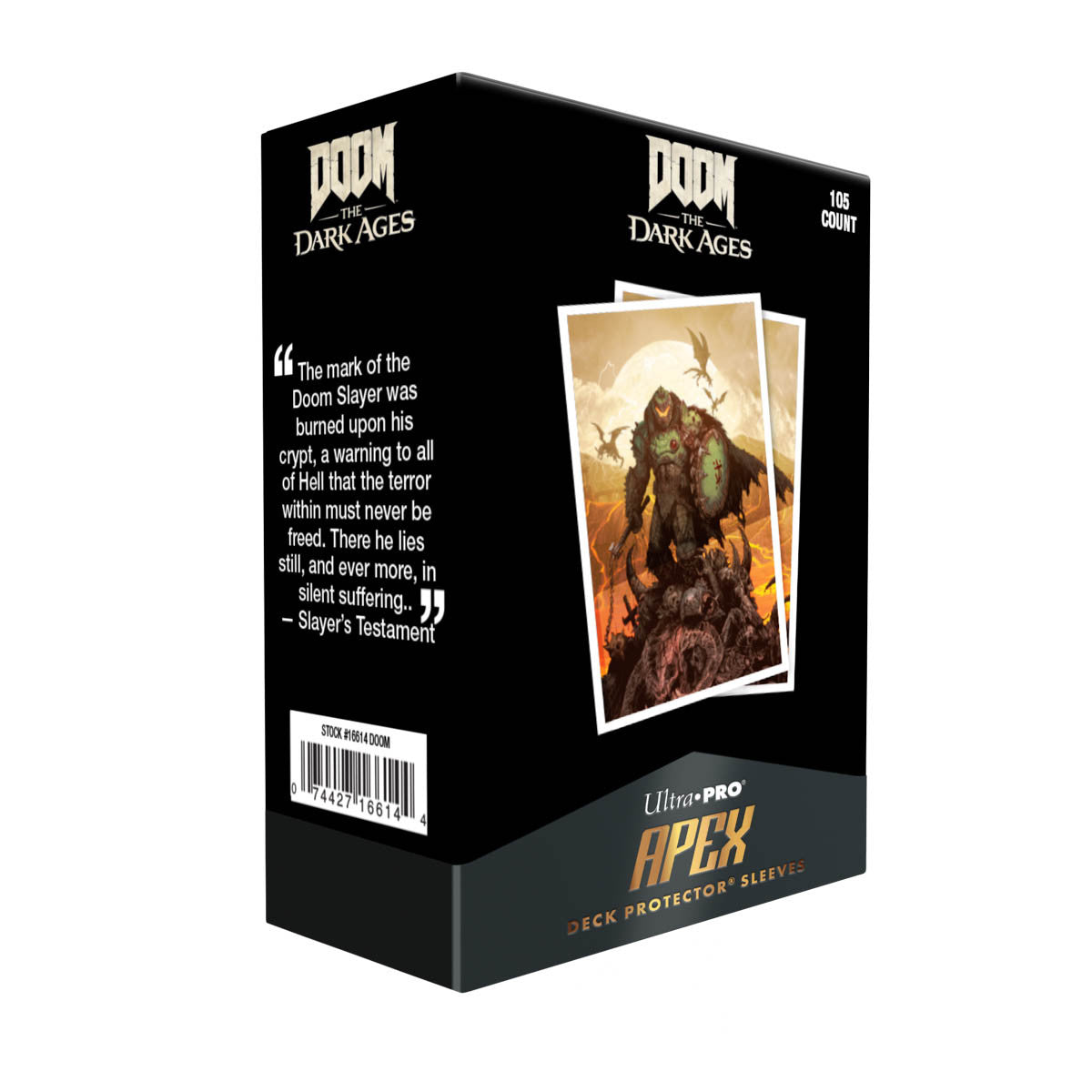 16615 - 105 APEX DECK PROTECTOR SLEEVES - BETHESDA - DOOM - WRATH