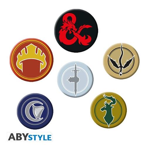 BP0818 - DUNGEONS & DRAGONS - 6-PACK BADGES - FACTIONS