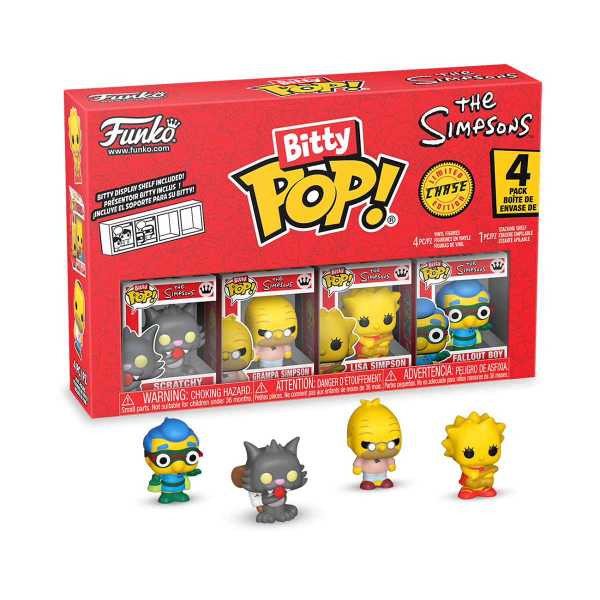 85710 - THE SIMPSONS - POP FUNKO BITTY VINYL FIGURE - SCRATCHY (PK)
