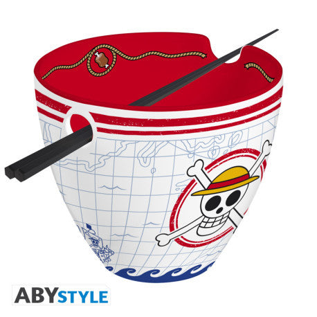 ABYBOL081 - ONE PIECE - RAMEN BOWL WITH CHOPSTICKS - MONKEY D. LUFFY