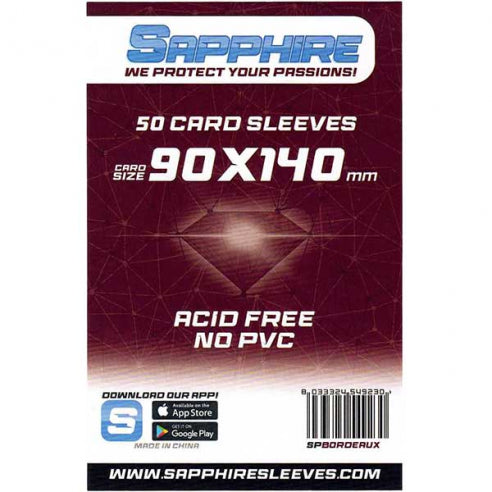 SAPPHIRE BORDEAUX - 50 BUSTE PROTETTIVE 90X140MM