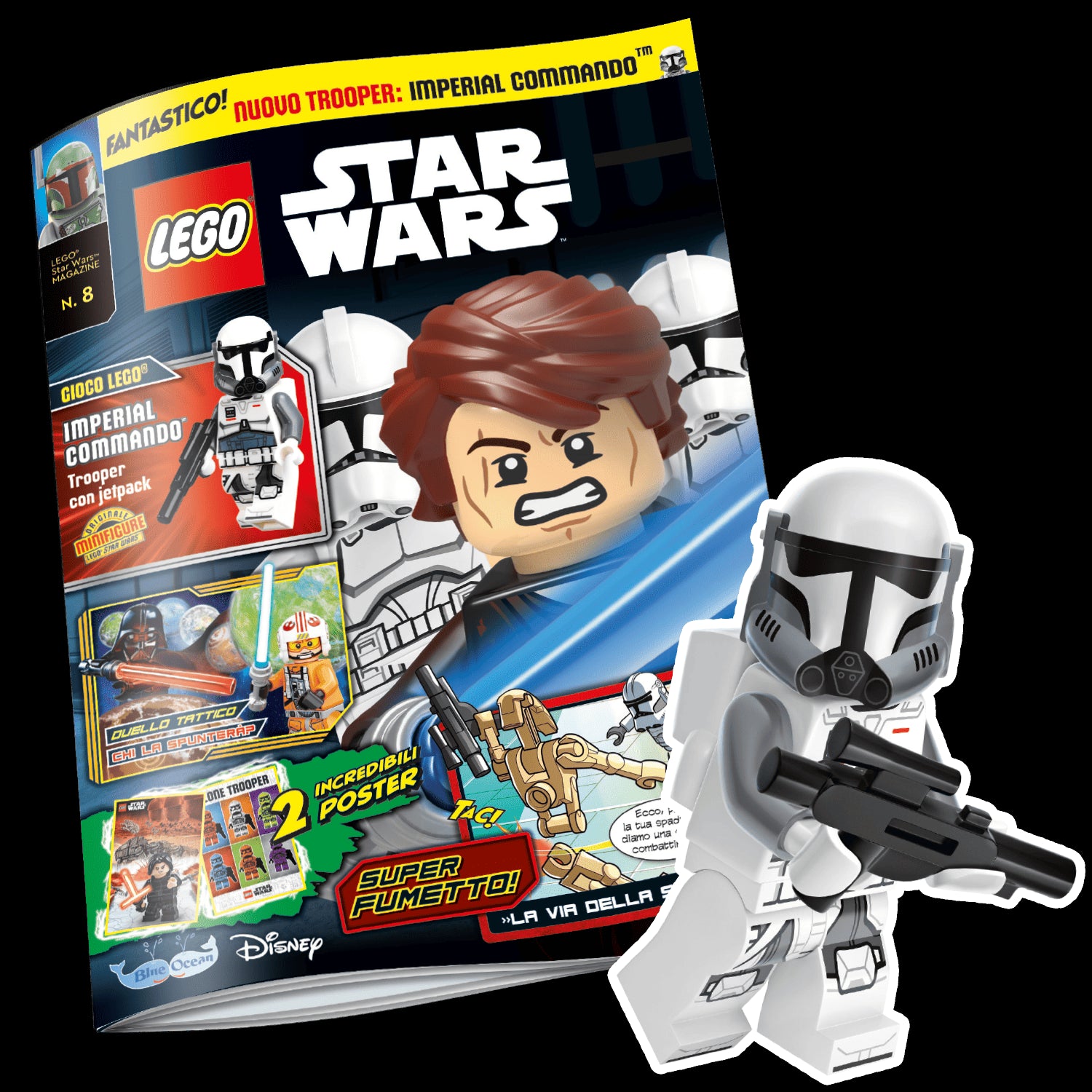 LEGO STAR WARS N.8 - TROOPER IMPERIAL COMMANDO