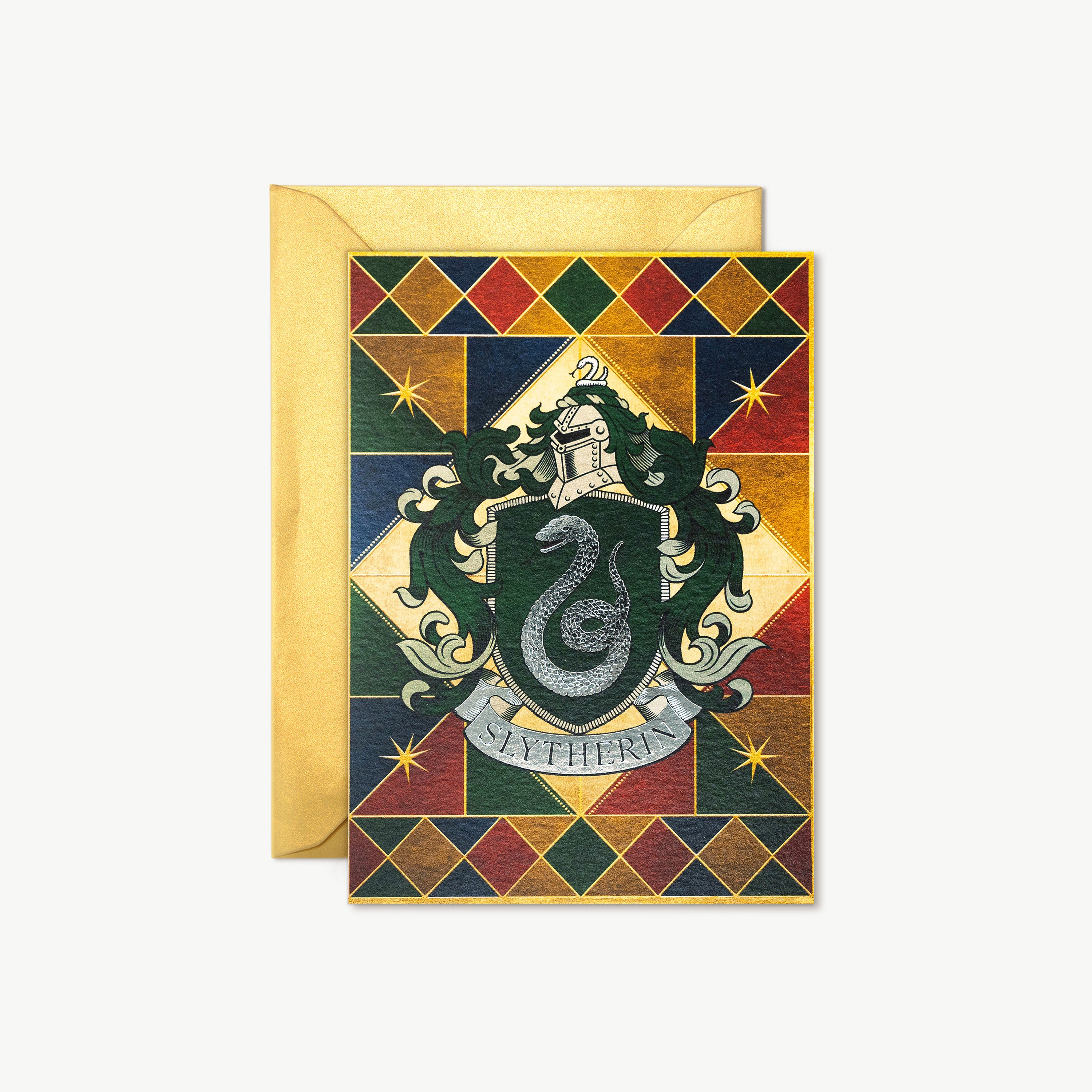 HPCARD37 - HARRY POTTER - HOGWARTS: SLYTHERIN HOUSE CREST - NOTECARD