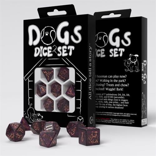 SDOG01 - SET 7 DADI - DOG DICE SET: LUNA