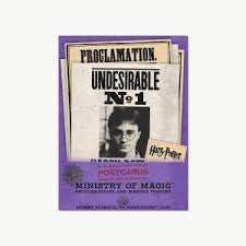 HPC07 - HARRY POTTER - MINISTRY OF MAGIC: PROCLAMATIONS AND WANTED POSTERS - POSTCARD