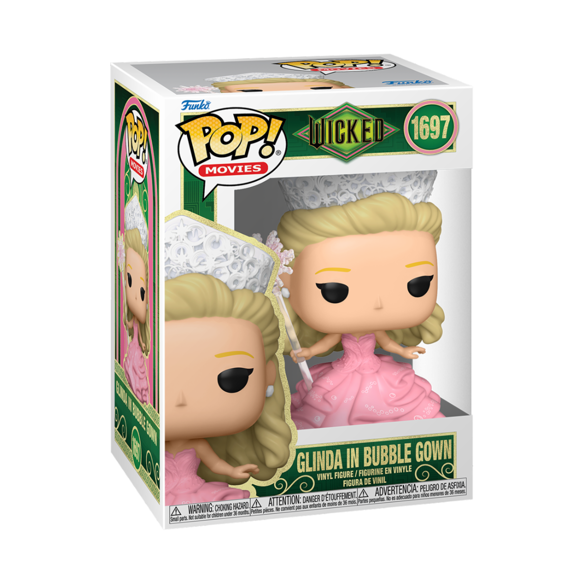WICKED - POP FUNKO VINYL FIGURE 1697 GLINDA (BUBBLE GOWN) 9CM