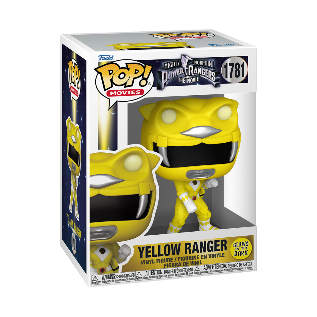 MIGHTY MORPHIN POWER RANGER: THE MOVIE - POP FUNKO VINYL FIGURE 1781 YELLOW RANGER 9CM