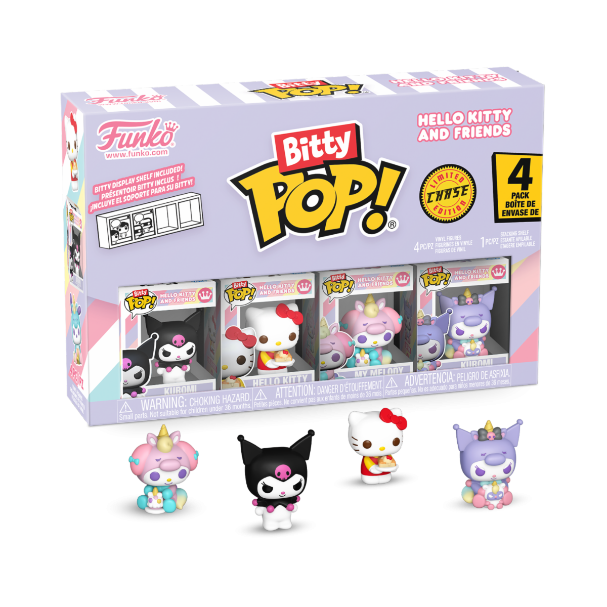 85715 - SANRIO - POP FUNKO BITTY VINYL FIGURE - KUROMI (4PK)