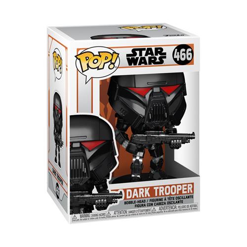 STAR WARS - THE MANDALORIAN - POP FUNKO VINYL FIGURE 466 DARK TROOPER (BATTLE) 9CM
