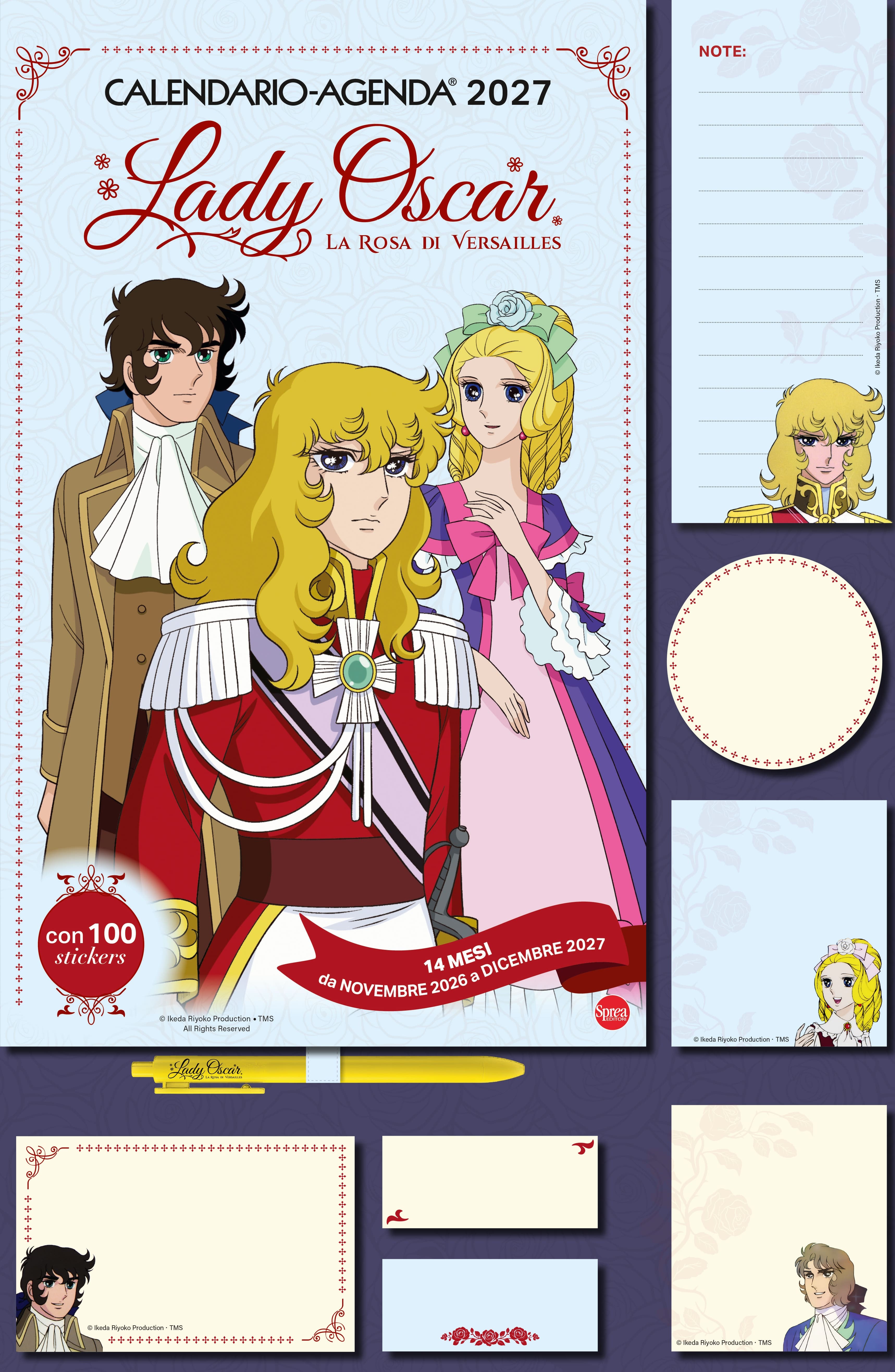 CALENDARIO 2027 - LADY OSCAR: LA ROSA DI VERSAILLES
