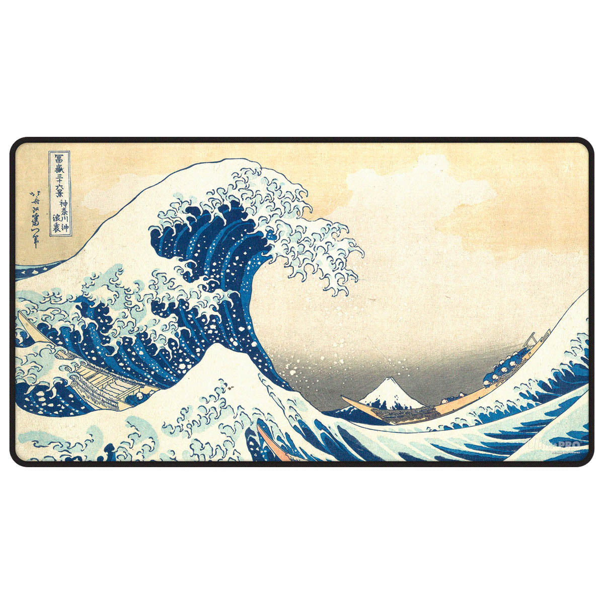 16602 - TAPPETINO - BLACK STITCHED PLAYMAT - THE GREAT WAVE OFF KANAGAWA