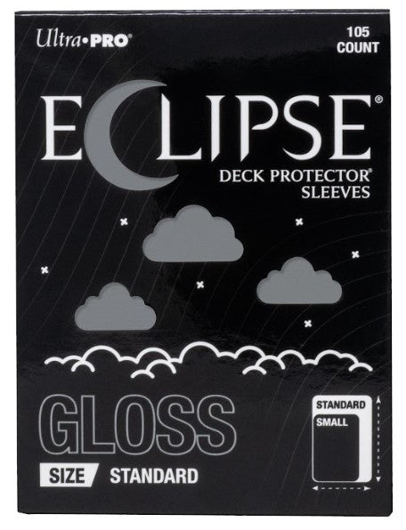16709 - 105 ECLIPSE DECK PROTECTOR SLEEVES - STANDARD - GLOSS - SMOKE GREY
