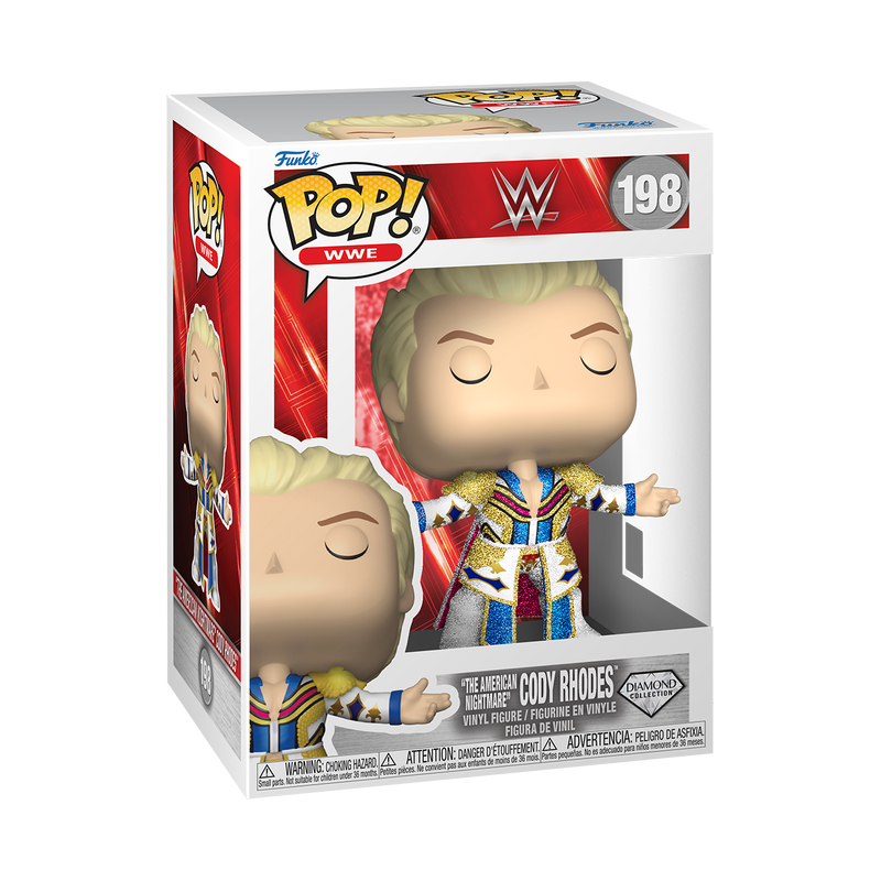 WWE S30 - WRESTLEMANIA - POP FUNKO VINYL FIGURE 198 CODY RHODES "THE AMERICAN NIGHTMARE" 9CM