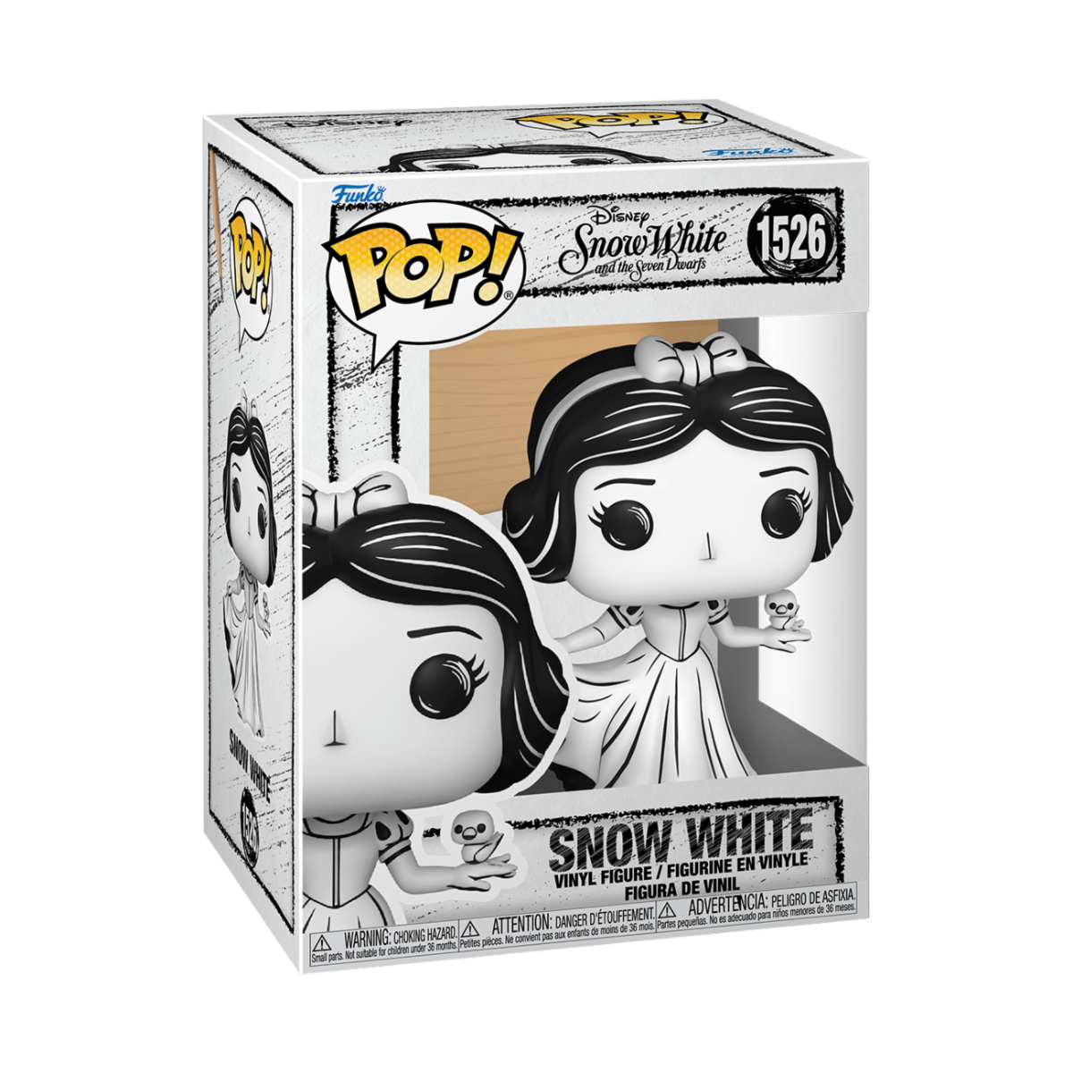 DISNEY: SNOW WHITE - POP FUNKO VINYL FIGURE 1526 SNOW WHITE (SKETCHED) 9CM