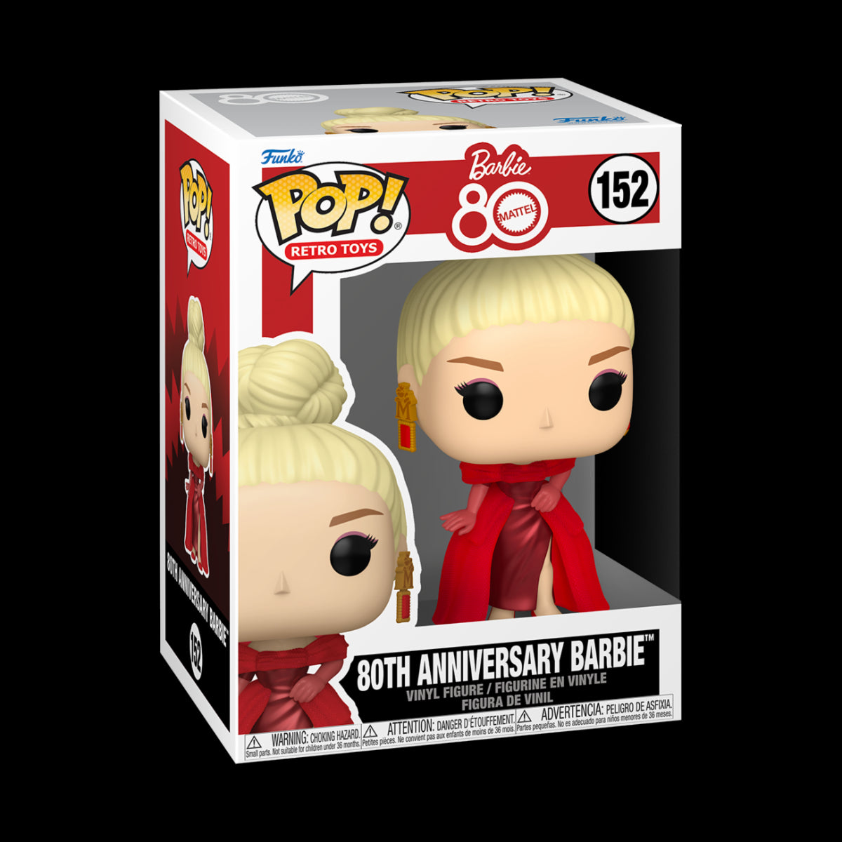 RETRO TOYS: BARBIE - POP FUNKO VINYL FIGURE 152 80TH ANNIVERSARY BARBIE 9CM
