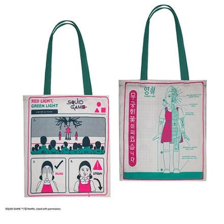 CR2347 - SQUID GAME - TOTE BAG - YOUNG-HEE BLUE PRINT