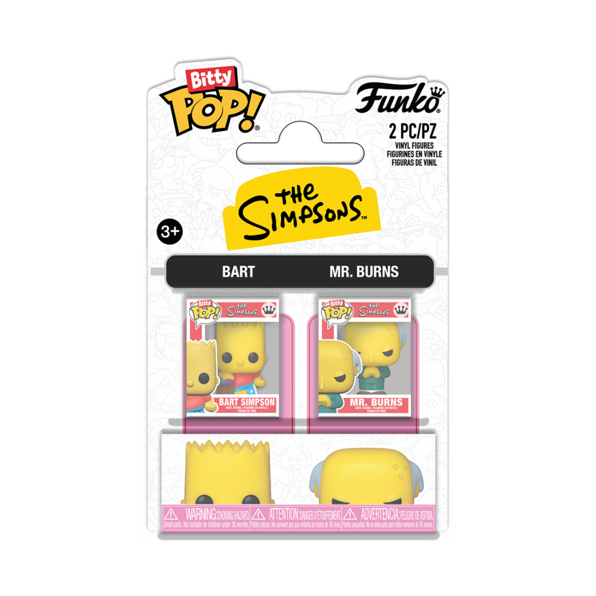 SIMPSONS - POP FUNKO BITTY 2-PACK VINYL FIGURE - B & MR. B 2CM