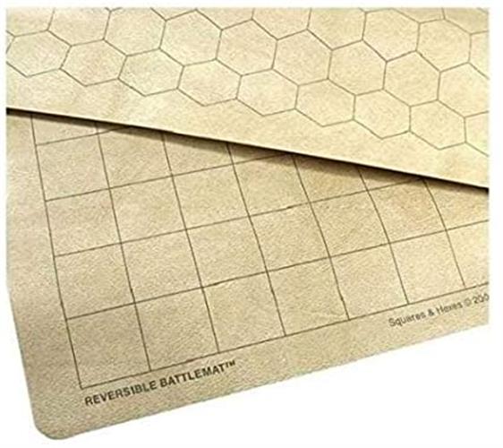 CHX 96257 - BATTLEMAT REVERSIBILE 60X66CM - [3,8CM] SQUARES & [3,8CM] HEXES