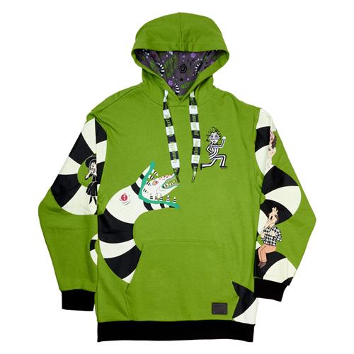 BEETLEJUICE - FELPA CON CAPPUCCIO - SANDWORM 2XL