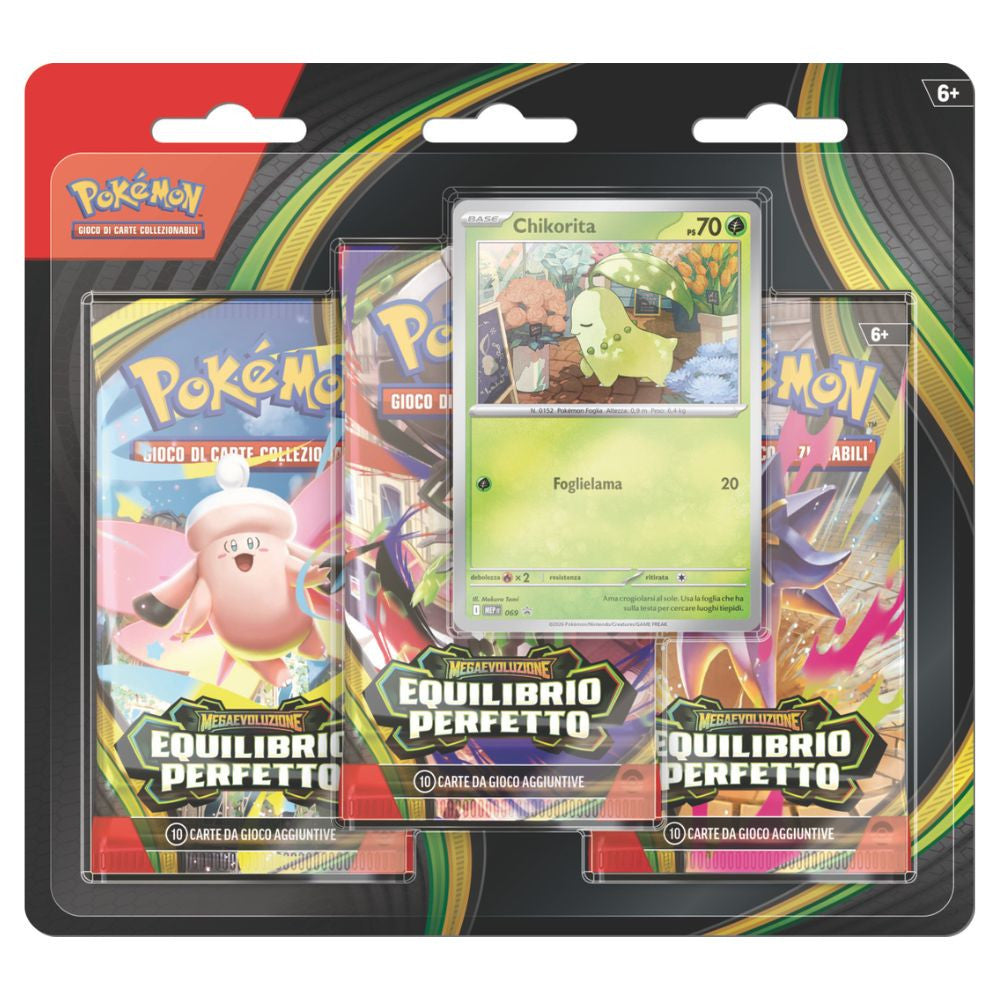 PK10375-I - POKEMON M3 3 PACK BLISTER DELL'ESPANSIONE MEGAEVOLUZIONE EQUILIBRIO PERFETTO (IT)