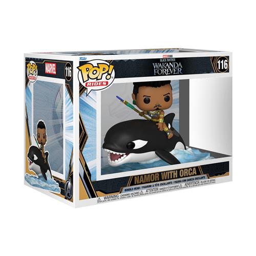 MARVEL: BLACK PANTHER WAKANDA FOREVER - POP FUNKO VINYL FIGURE 116 RIDE SUPER DELUXE NAMOR WITH ORCA 25CM