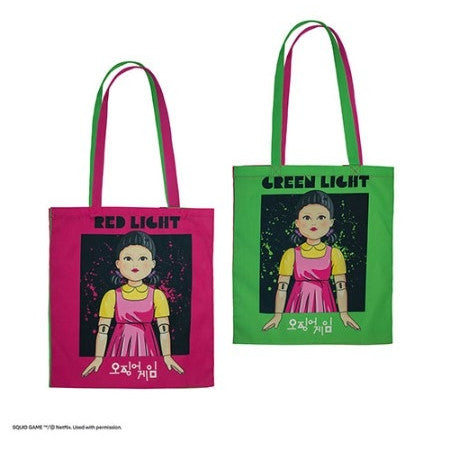 CR2344 - SQUID GAME - TOTE BAG - RED LIGHT GREEN LIGHT