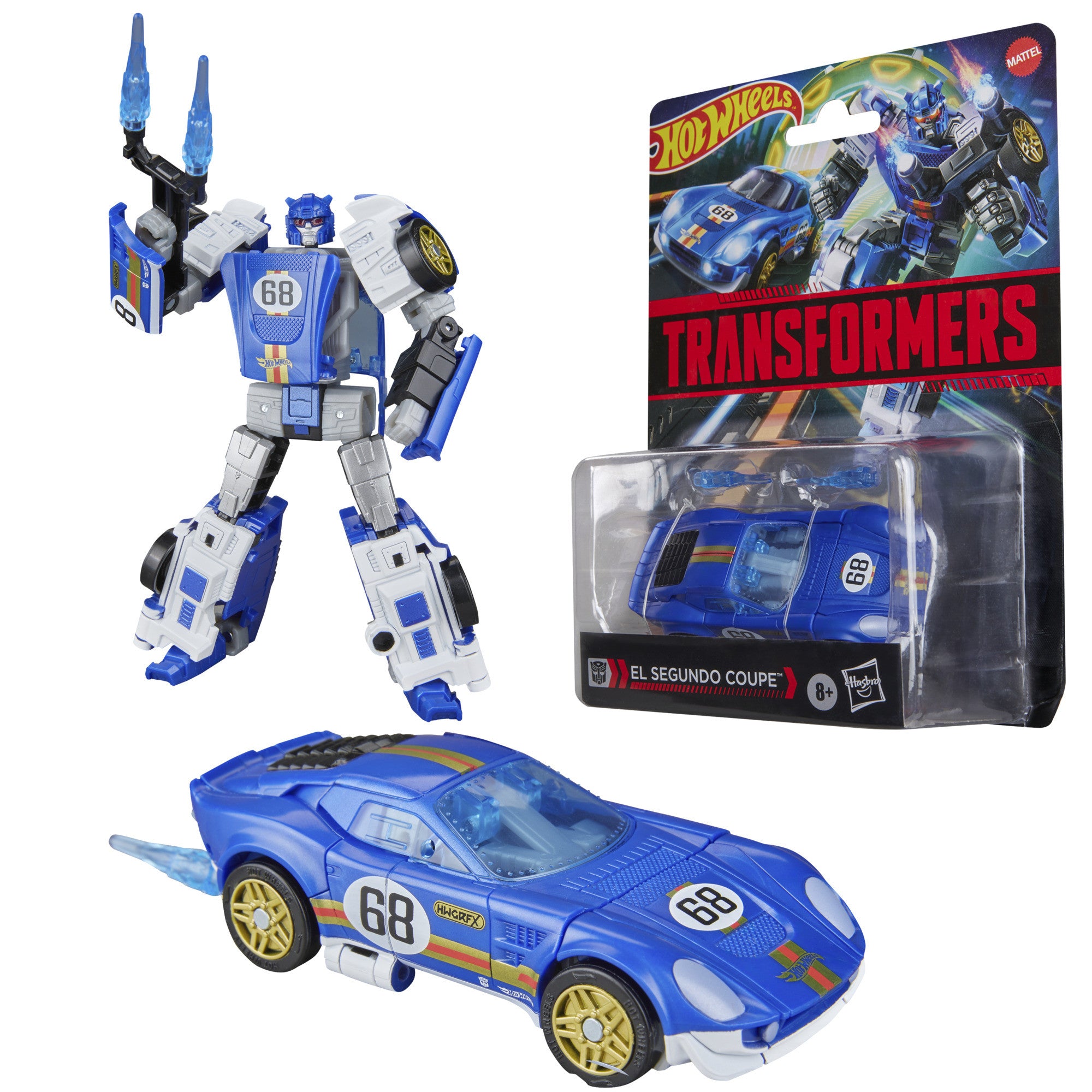 TRANSFORMERS COLLABORATIVE HOT WHEELS - EL SEGUNDO COUPE - ACTION FIGURE 13CM