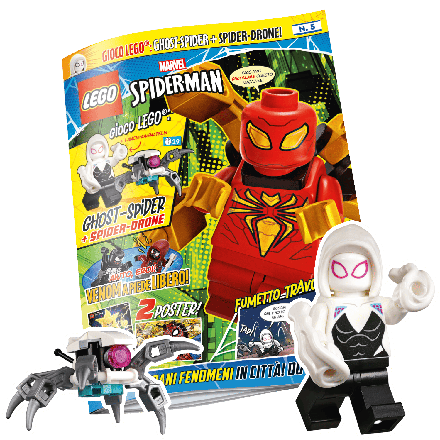 LEGO SPIDER-MAN N.5 - GHOST-SPIDER + SPIDER-DRONE
