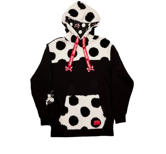 DISNEY - MINNIE ROCKS - FELPA CON CAPPUCCIO - THE DOTS SHERPA XL