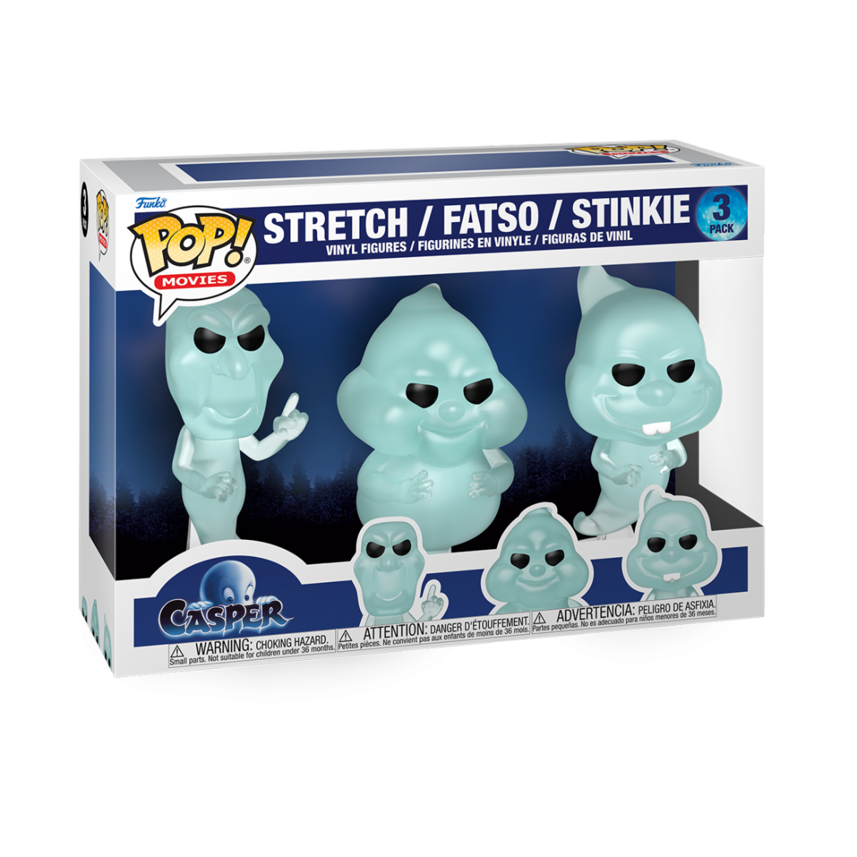 CASPER: 30TH ANNIVERSARY - POP FUNKO VINYL FIGURE 3-PACK STRETCH/FATSO/STINKIE 9CM