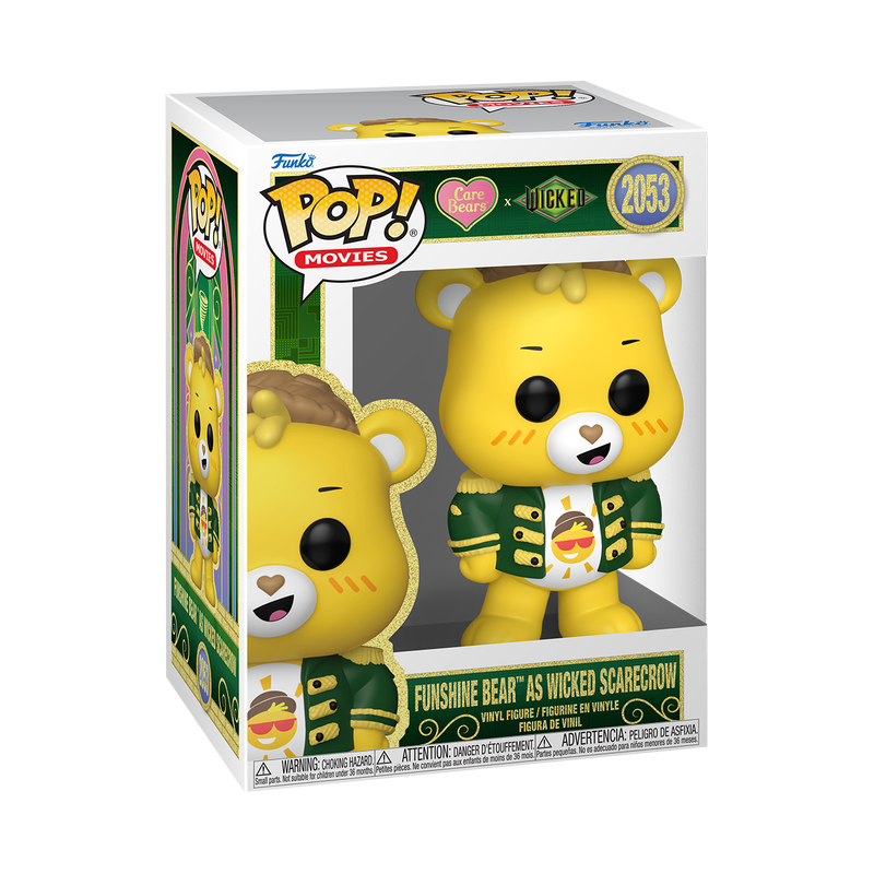 WICKED X CARE BEARS - POP FUNKO VINYL FIGURE 2053 FUNSHINE BEAR AS WICKED SCARECROW 9CM