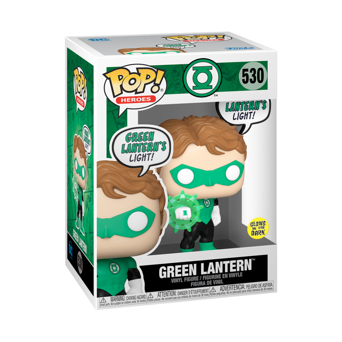 DC COMICS - POP FUNKO VINYL FIGURE 530 GREEN LANTERN (BEWARE)(GW) 9CM