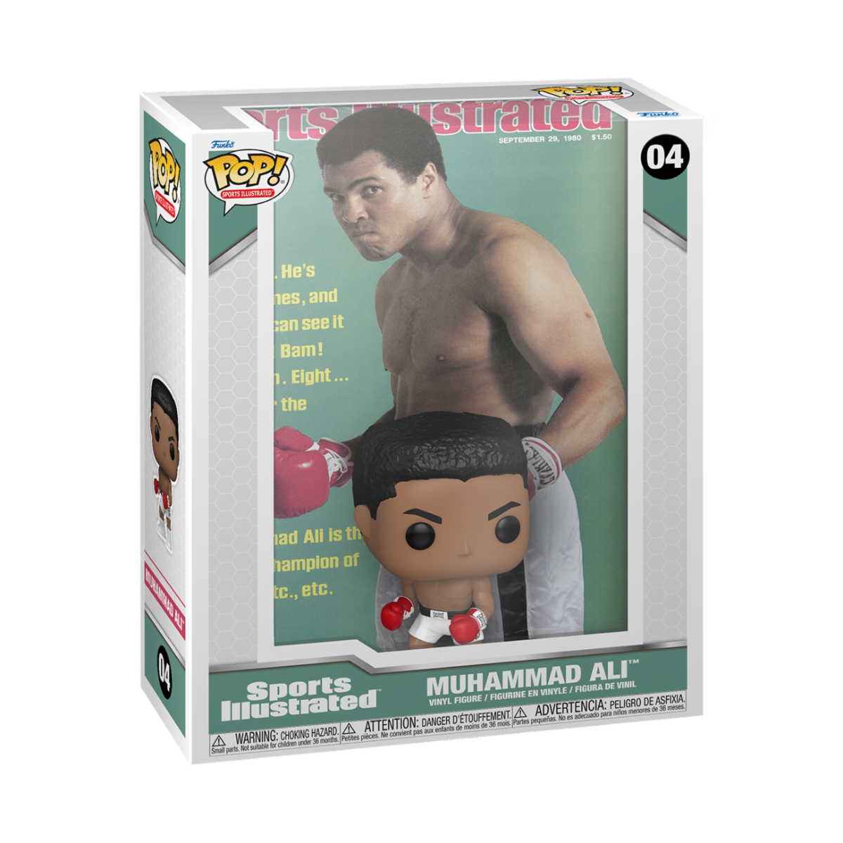 BOXING - SPORT ILLUSTRATED - POP FUNKO COVER VINYL FIGURE 04 MUHAMMAD ALI 9CM
