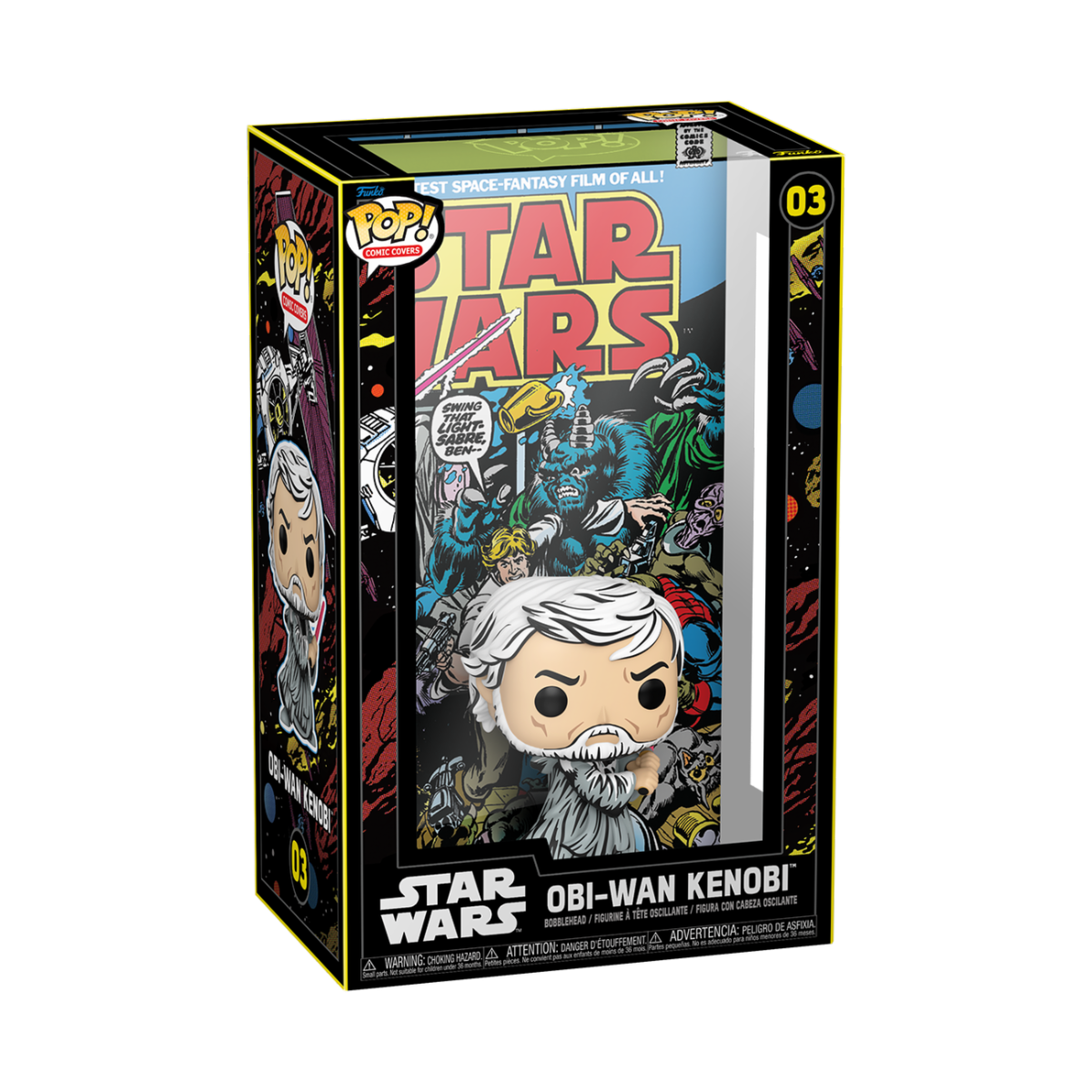 STAR WARS - POP FUNKO COMIC COVERS VINYL FIGURE 03 OBI-WAN 9CM